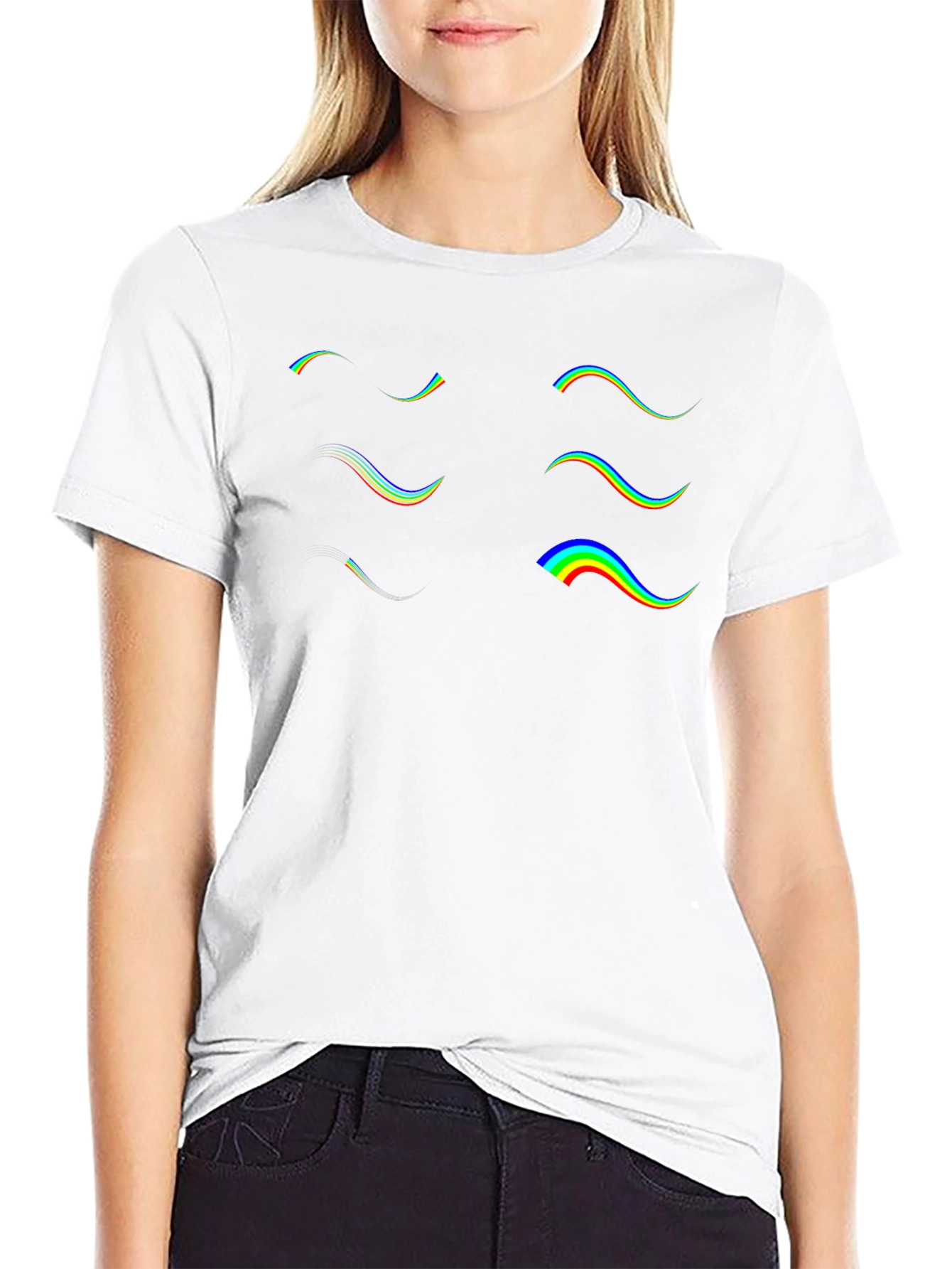 Retro Wave Graphic Tee - Black Cotton T-Shirt
