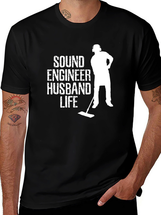 Sound Engineer Husband Life Graphic Tee