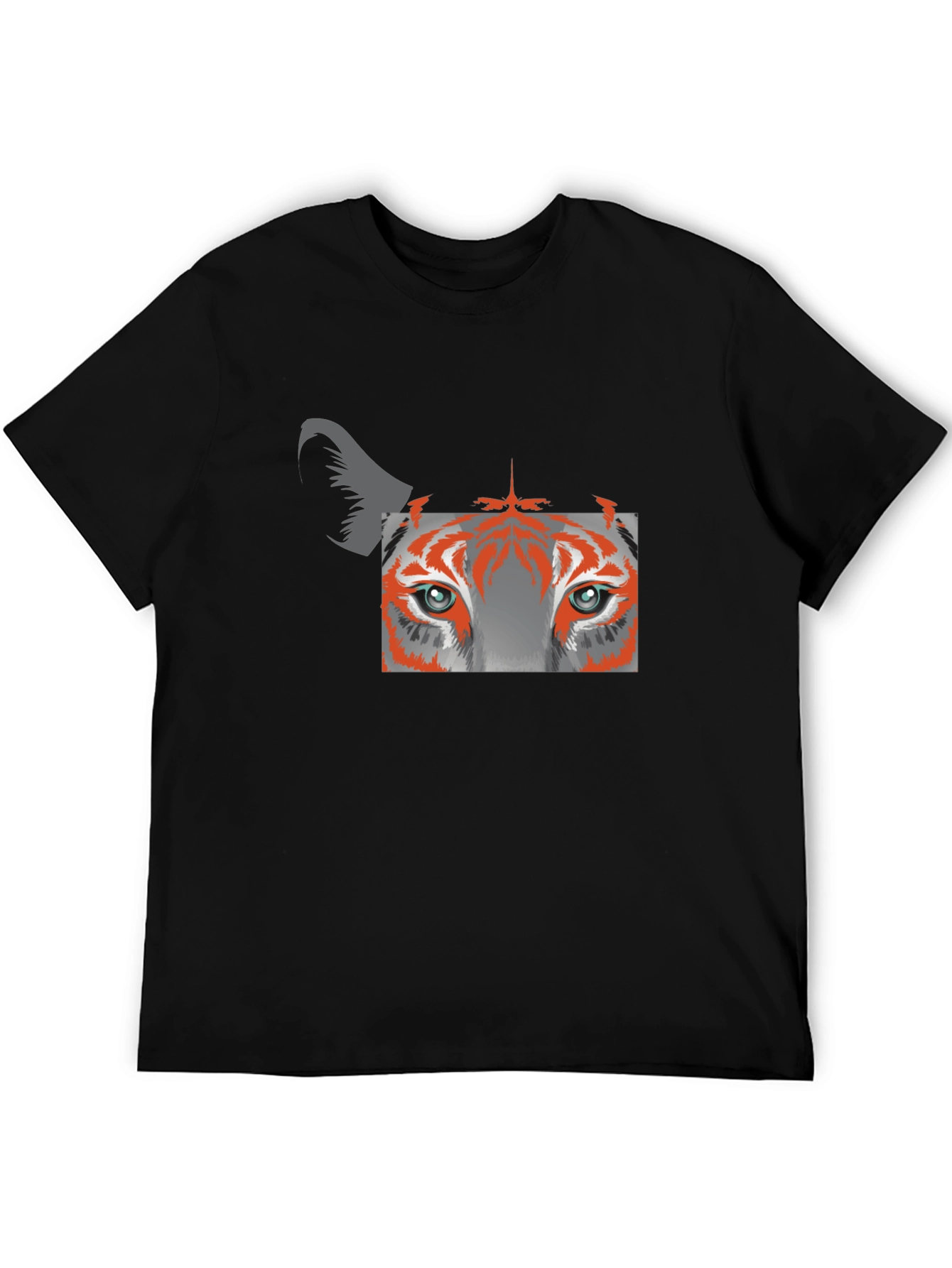 Tiger Eye Graphic Tee - Black Cotton Blend
