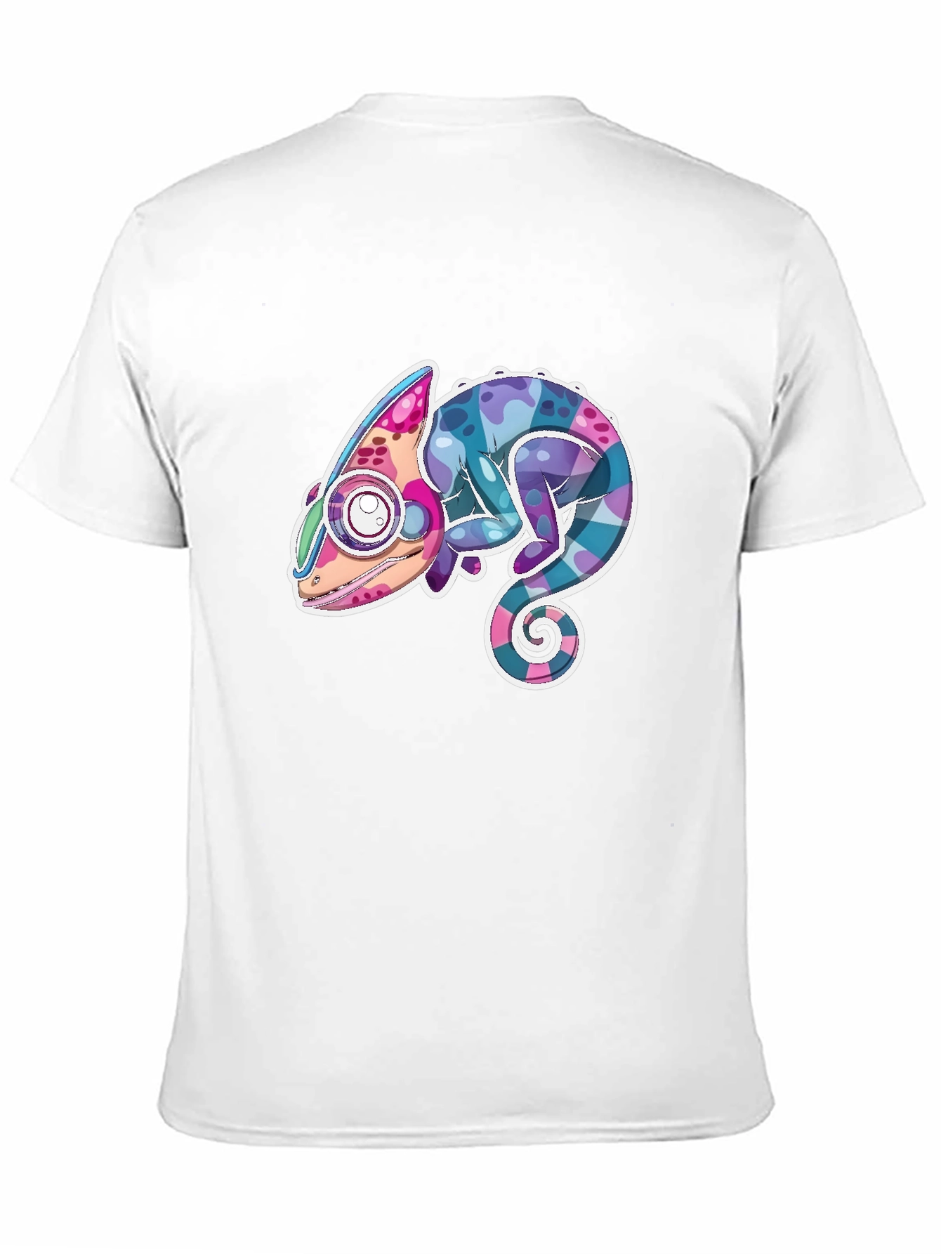 Cool Chameleon Graphic Tee - Black Cotton