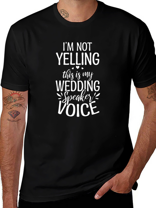 Wedding Speaker Voice T-Shirt - Funny Wedding Party Tee