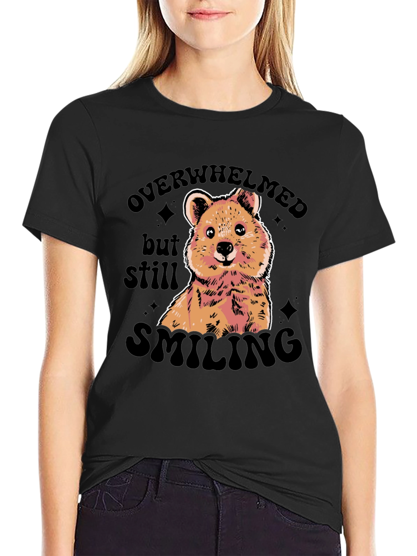 Overwhelmed But Still Smiling Graphic Tee