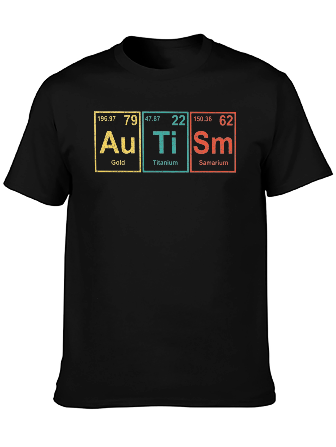 Periodic Table Autism Shirt - Gold Titanium Samarium