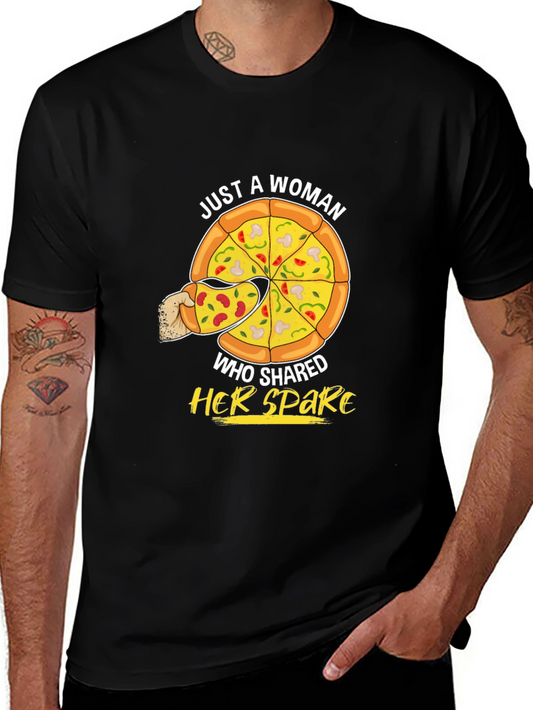 Pizza Lover Graphic T-Shirt - Just A Woman Who Shared