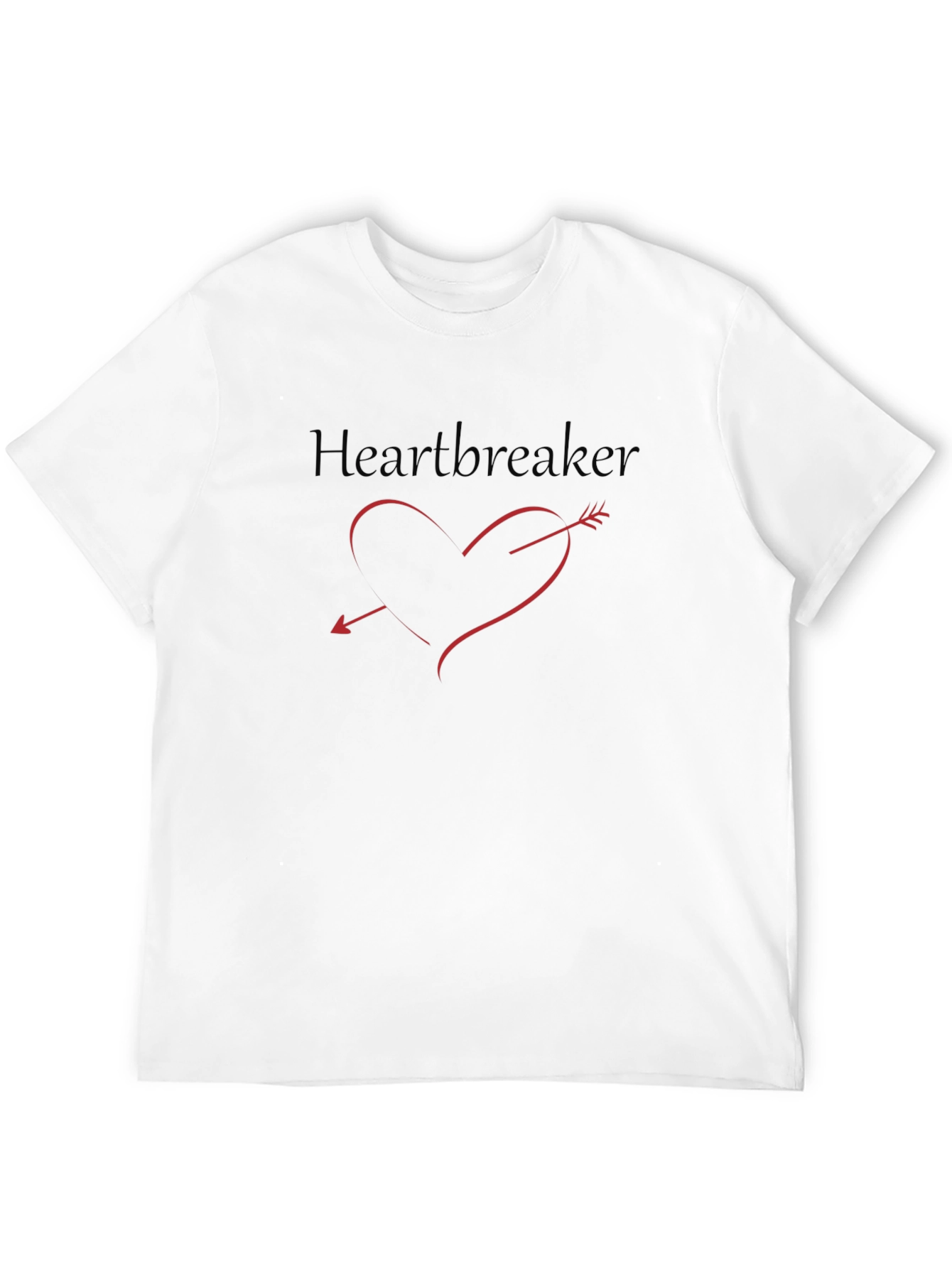 Heartbreaker Tee - Red Heart & Arrow Graphic T-Shirt