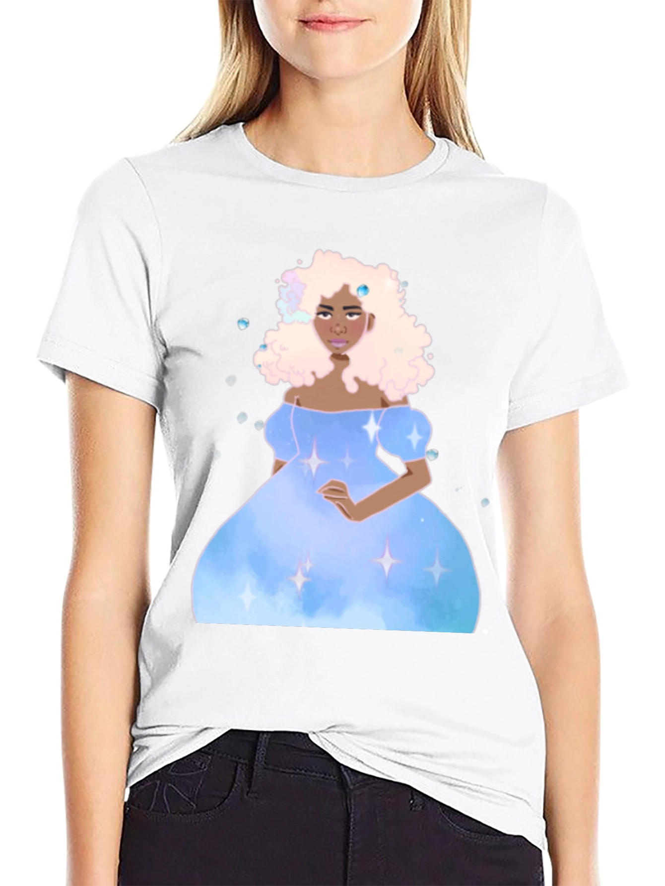 Celestial Princess Black T-Shirt