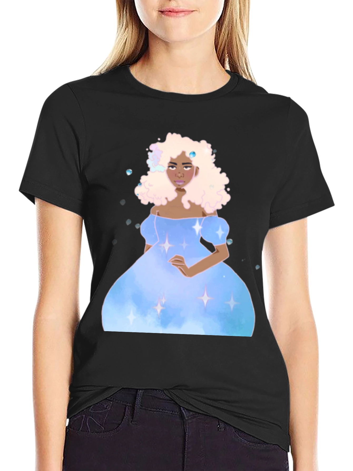 Celestial Princess Black T-Shirt