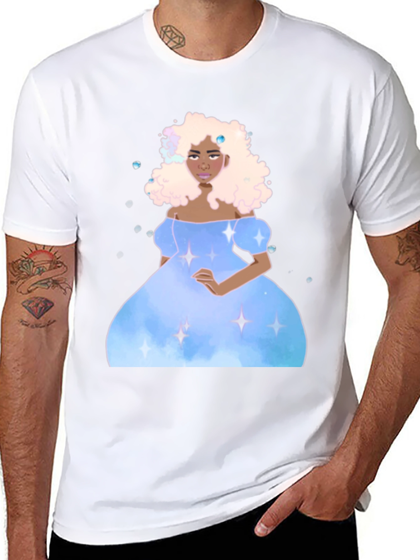 Celestial Princess Black T-Shirt