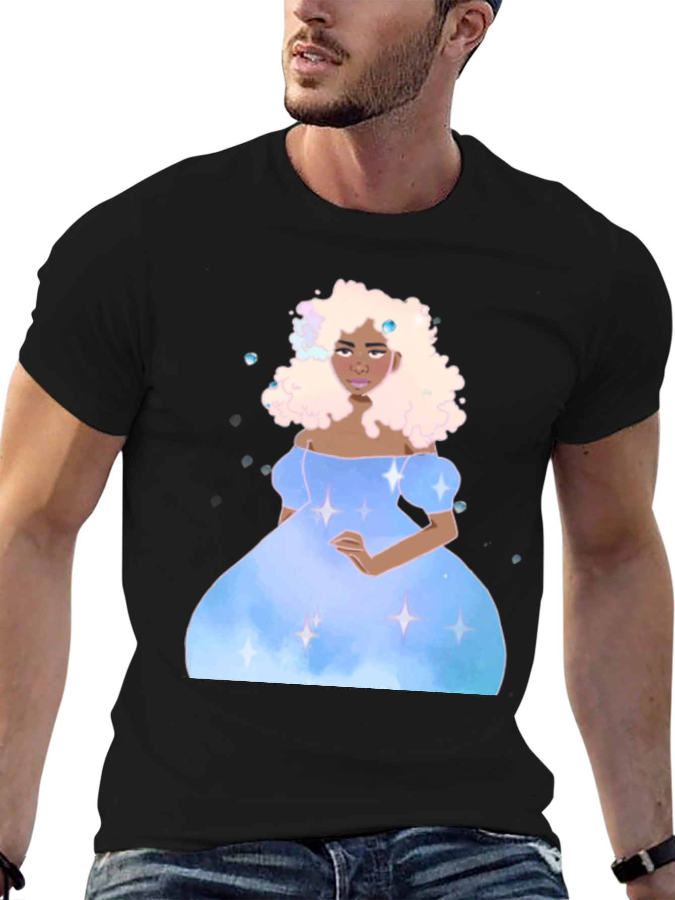Celestial Princess Black T-Shirt
