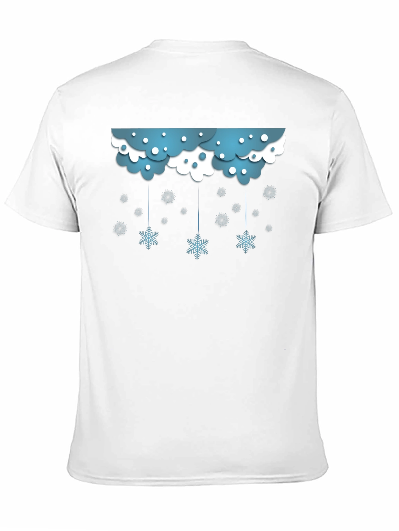 Snowflake Cloud Graphic Black T-Shirt