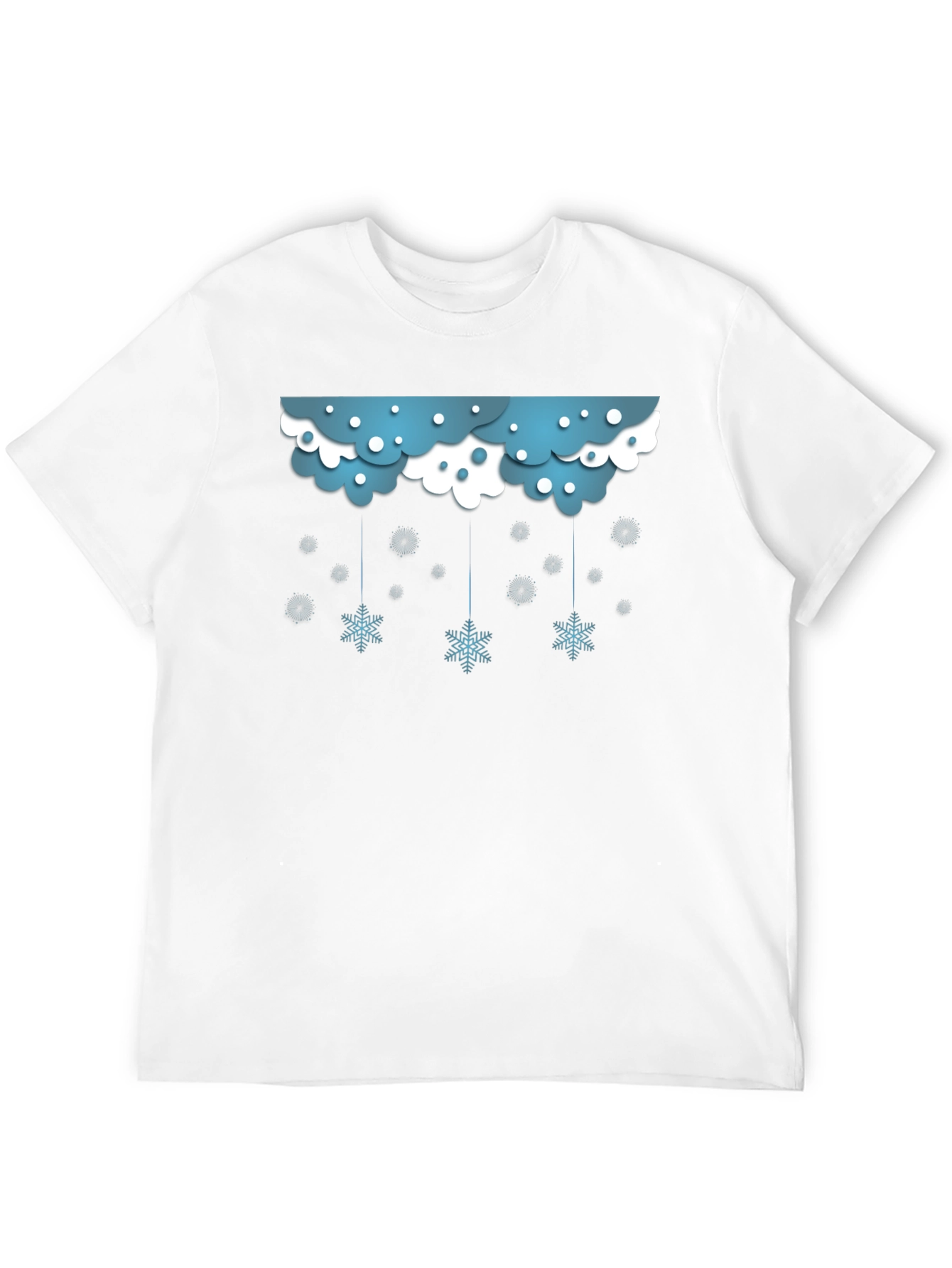 Snowflake Cloud Graphic Black T-Shirt