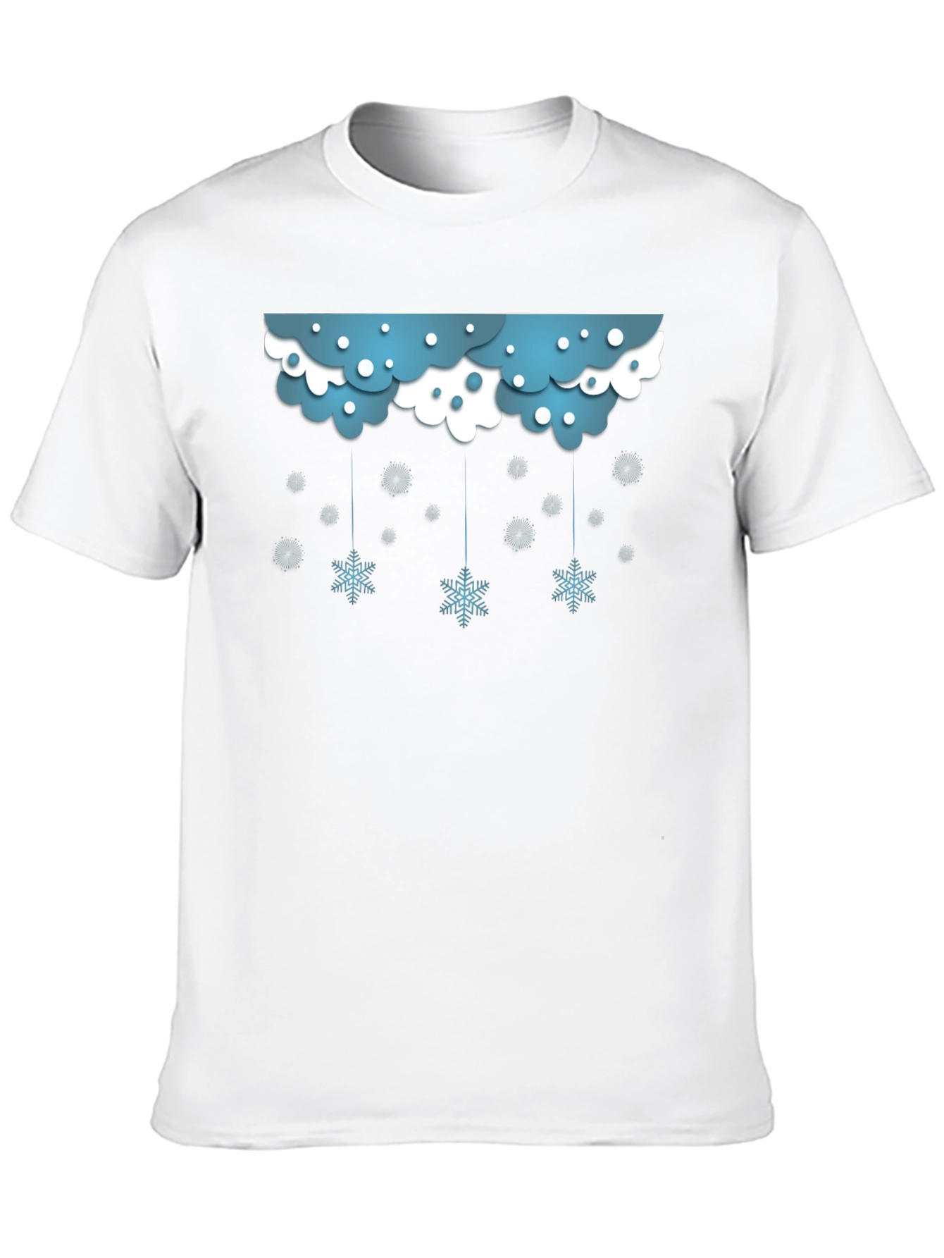 Snowflake Cloud Graphic Black T-Shirt