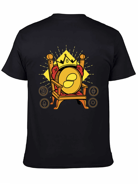 Crypto King T-Shirt - Coin on Throne Design