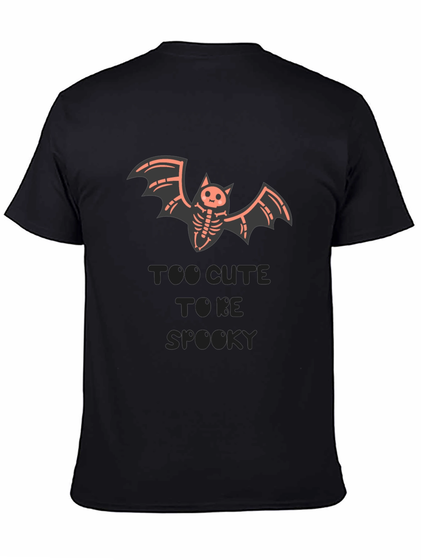 Cute Halloween Bat Skeleton Graphic T-Shirt