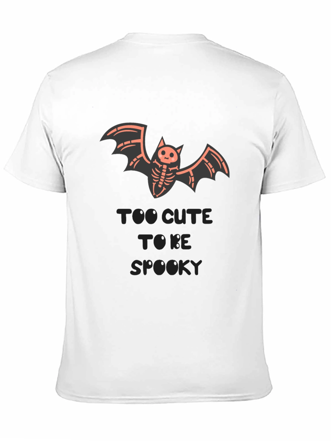 Cute Halloween Bat Skeleton Graphic T-Shirt