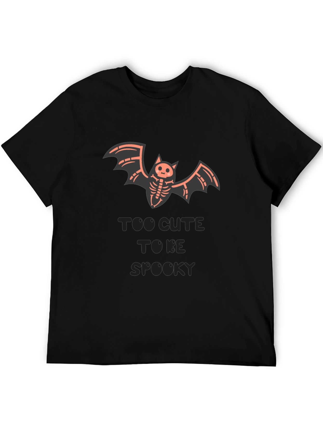 Cute Halloween Bat Skeleton Graphic T-Shirt