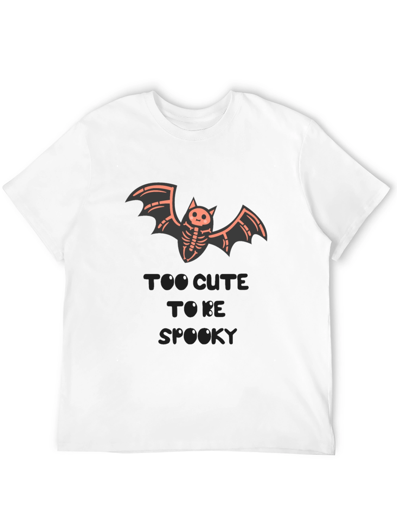 Cute Halloween Bat Skeleton Graphic T-Shirt