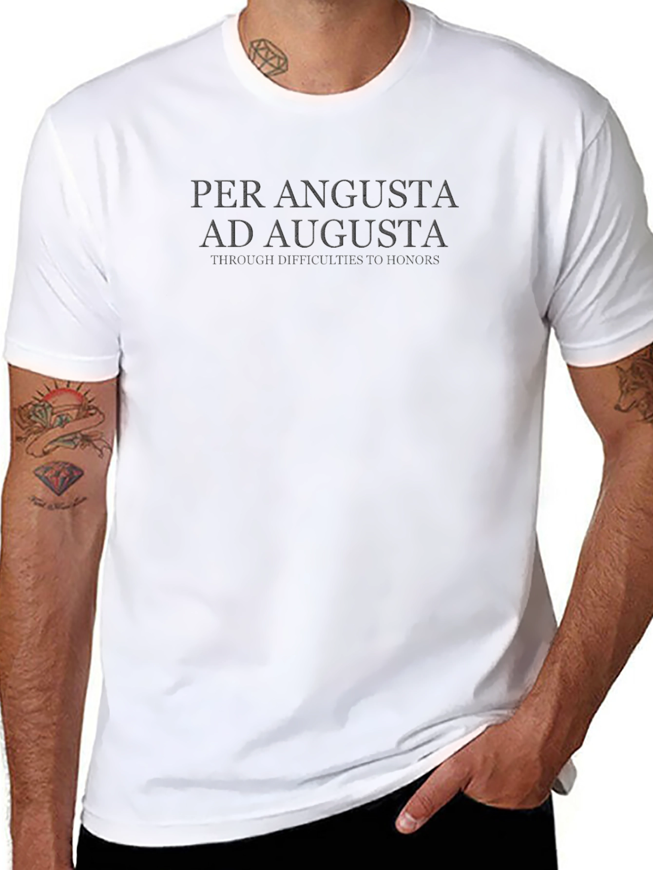 Per Angusta Ad Augusta Graphic T-Shirt