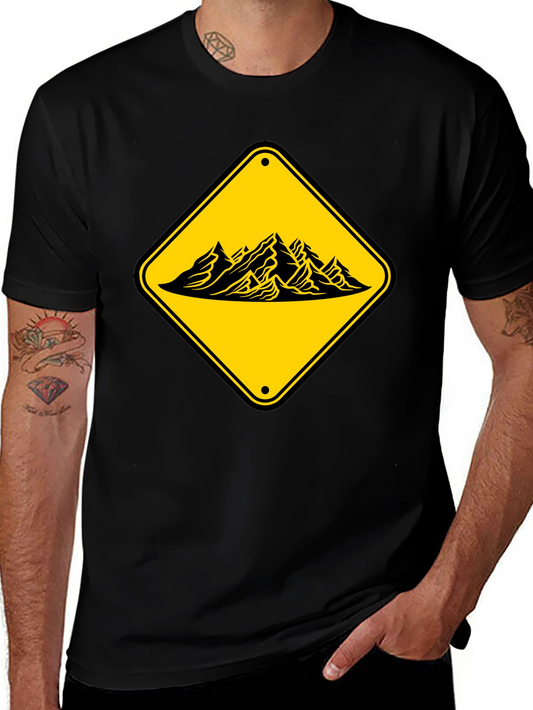 Mountain Sign Graphic Tee - Adventure Awaits!