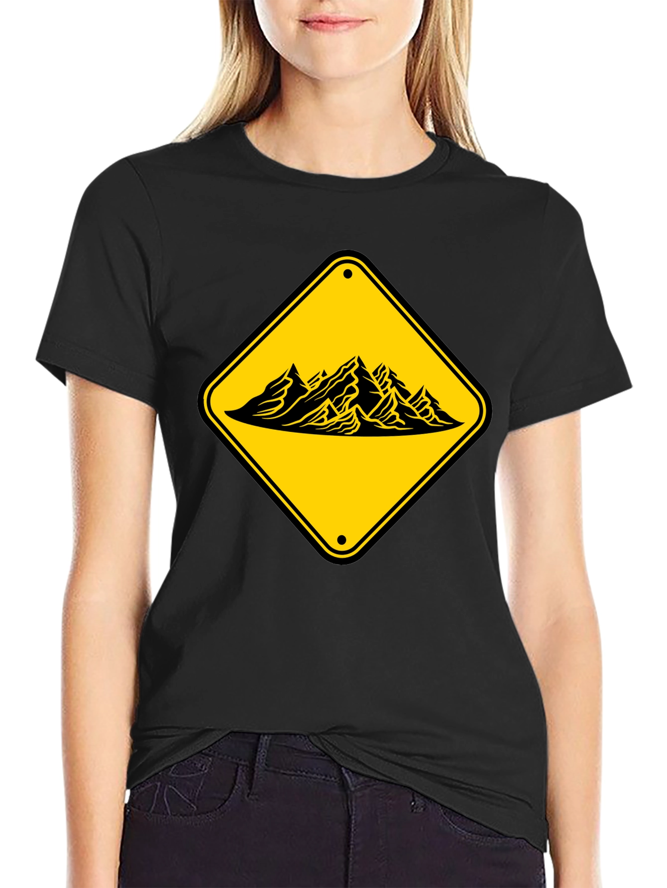 Mountain Sign Graphic Tee - Adventure Awaits!