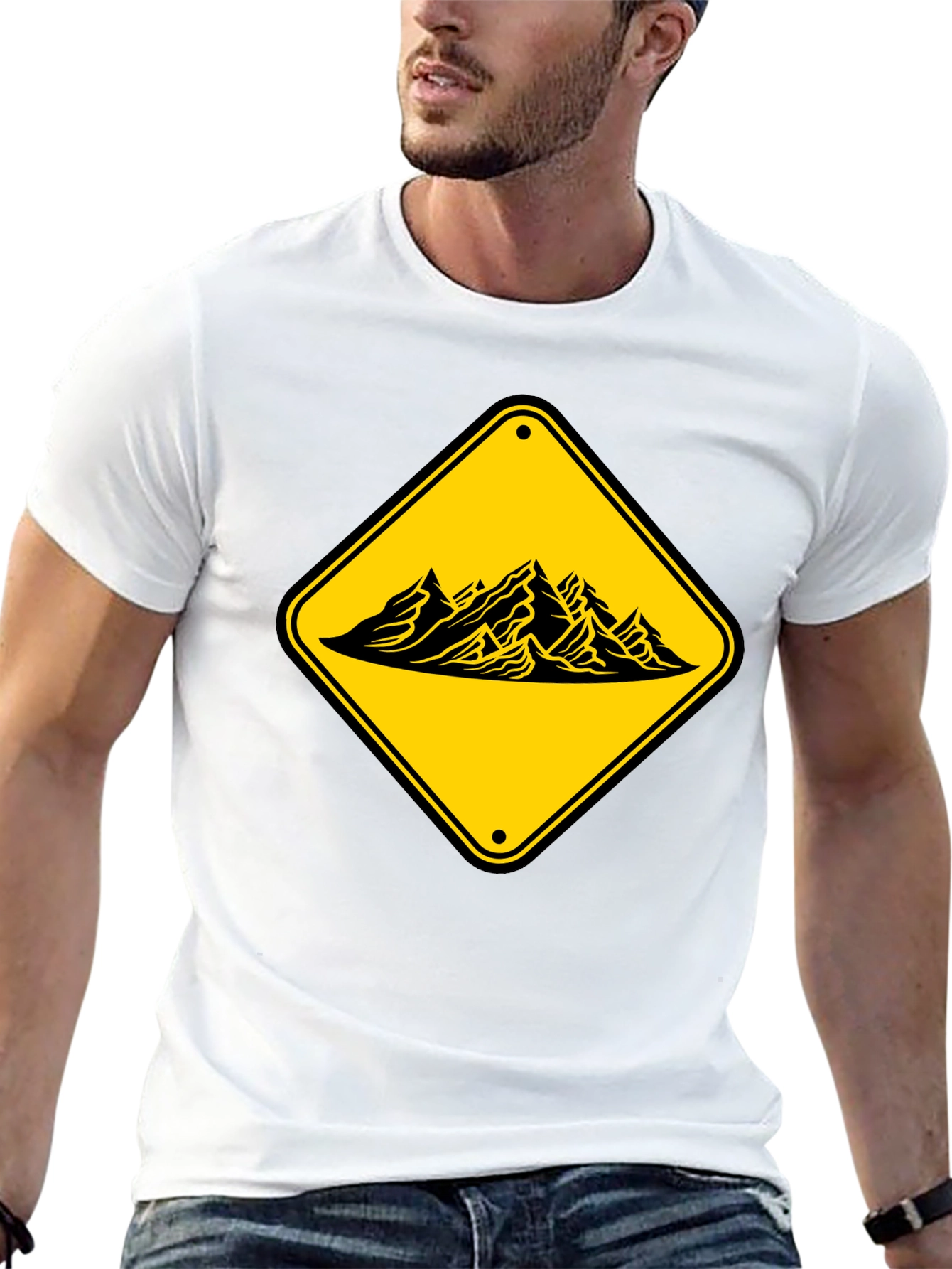 Mountain Sign Graphic Tee - Adventure Awaits!