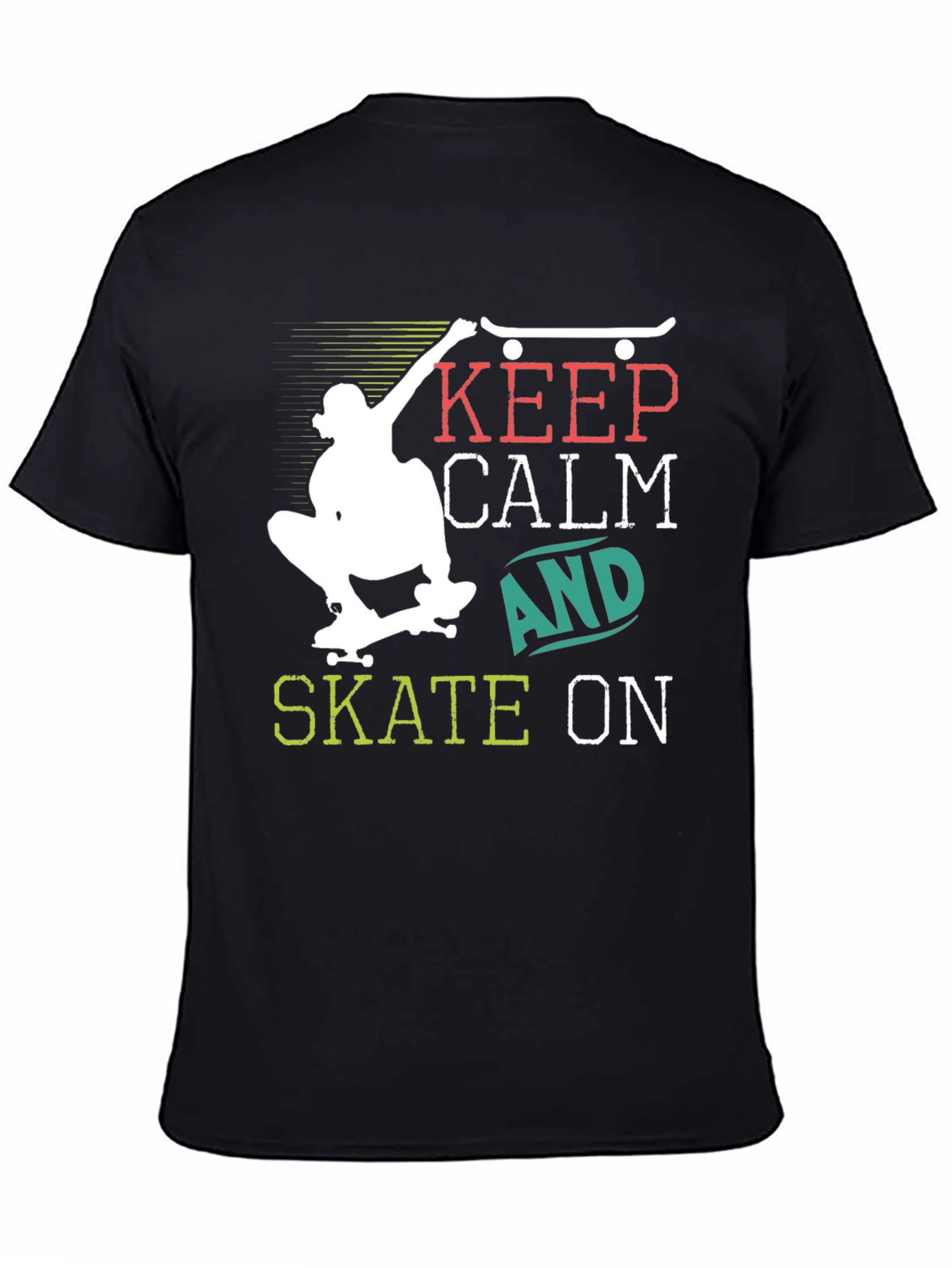 Keep Calm and Skate On Graphic T-Shirt