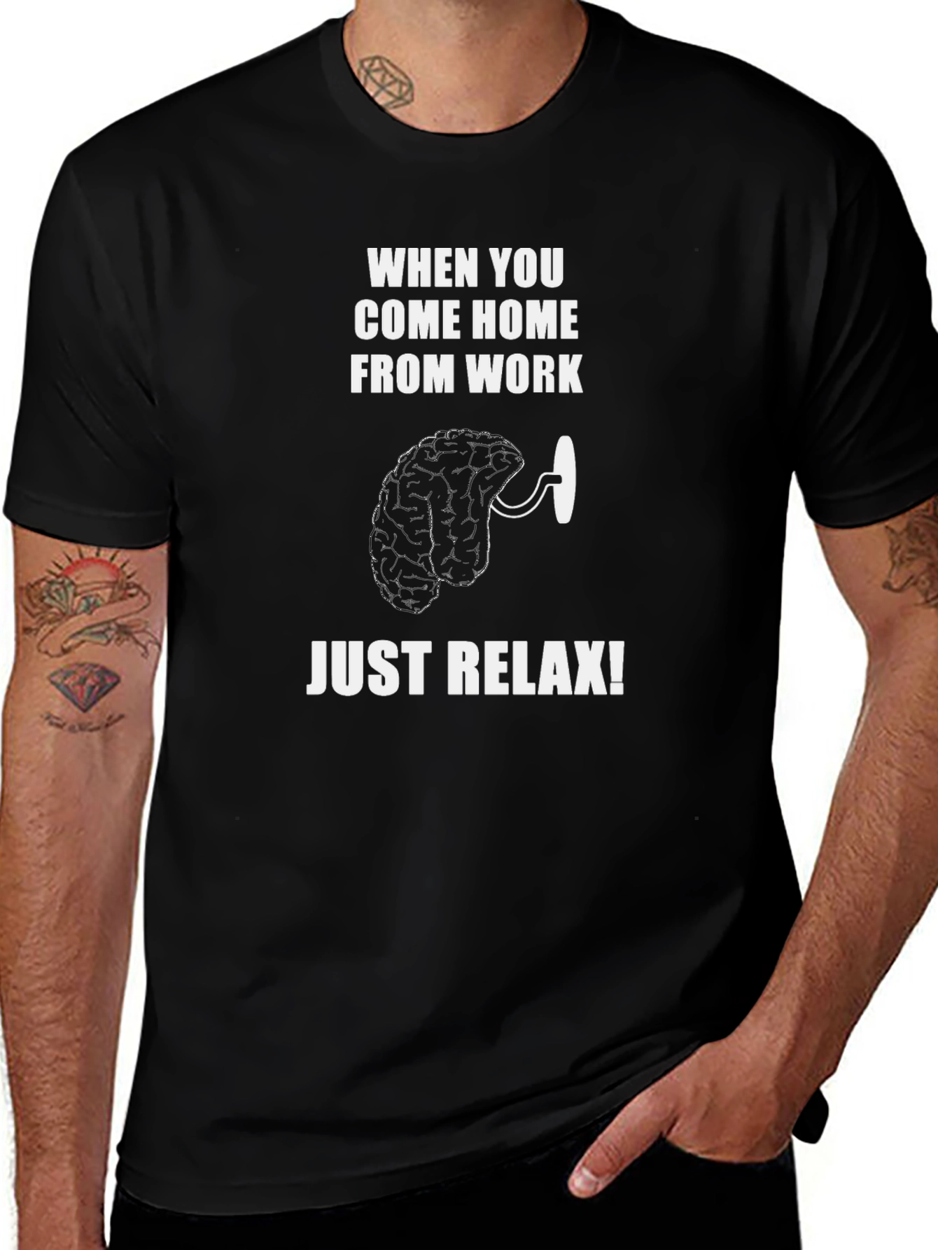 Relax Your Mind T-Shirt - Funny Brain Tee