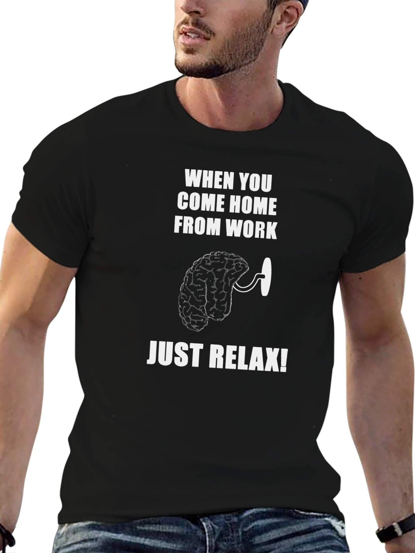 Relax Your Mind T-Shirt - Funny Brain Tee