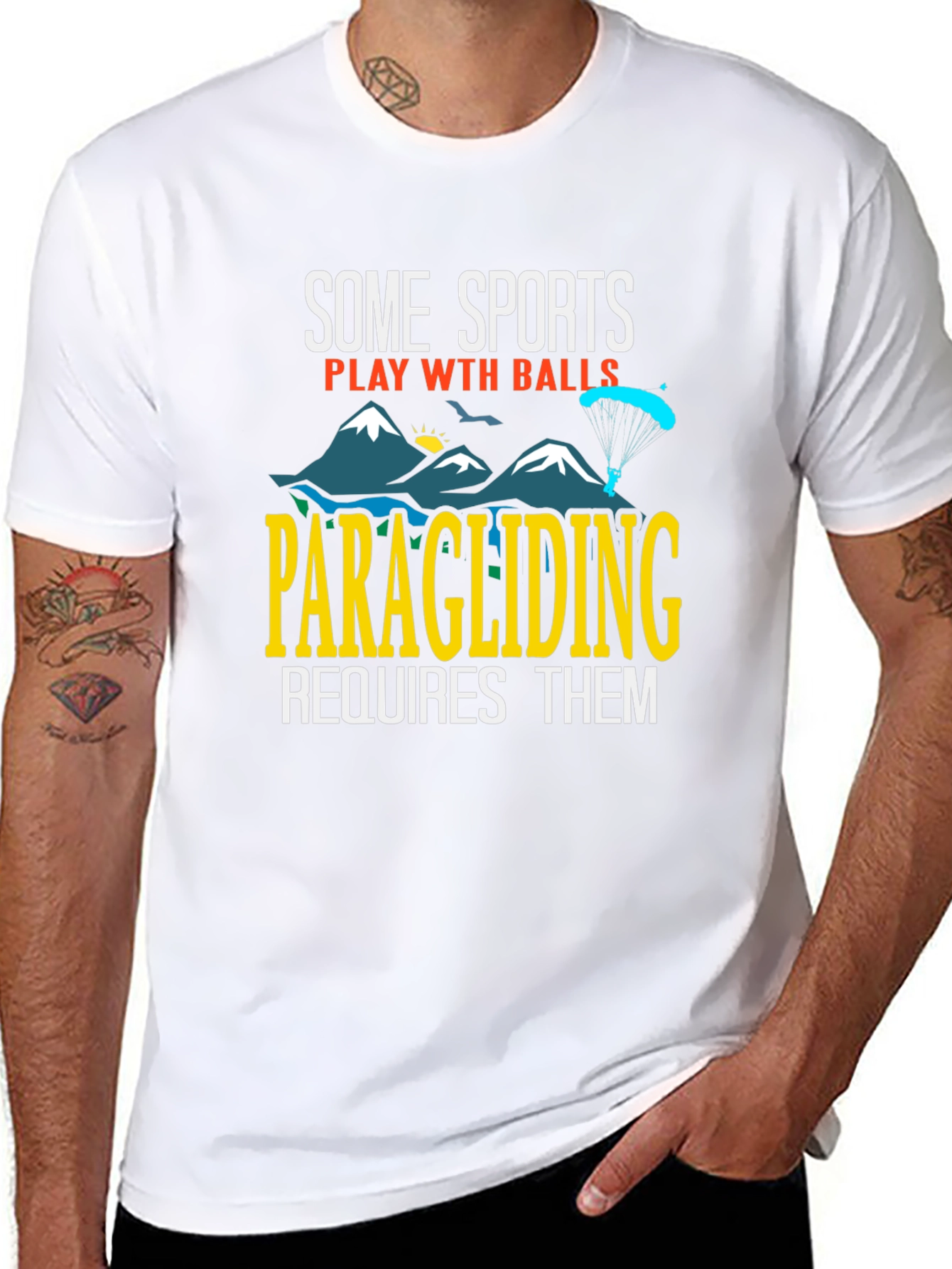 Paragliding Requires Balls Graphic Tee