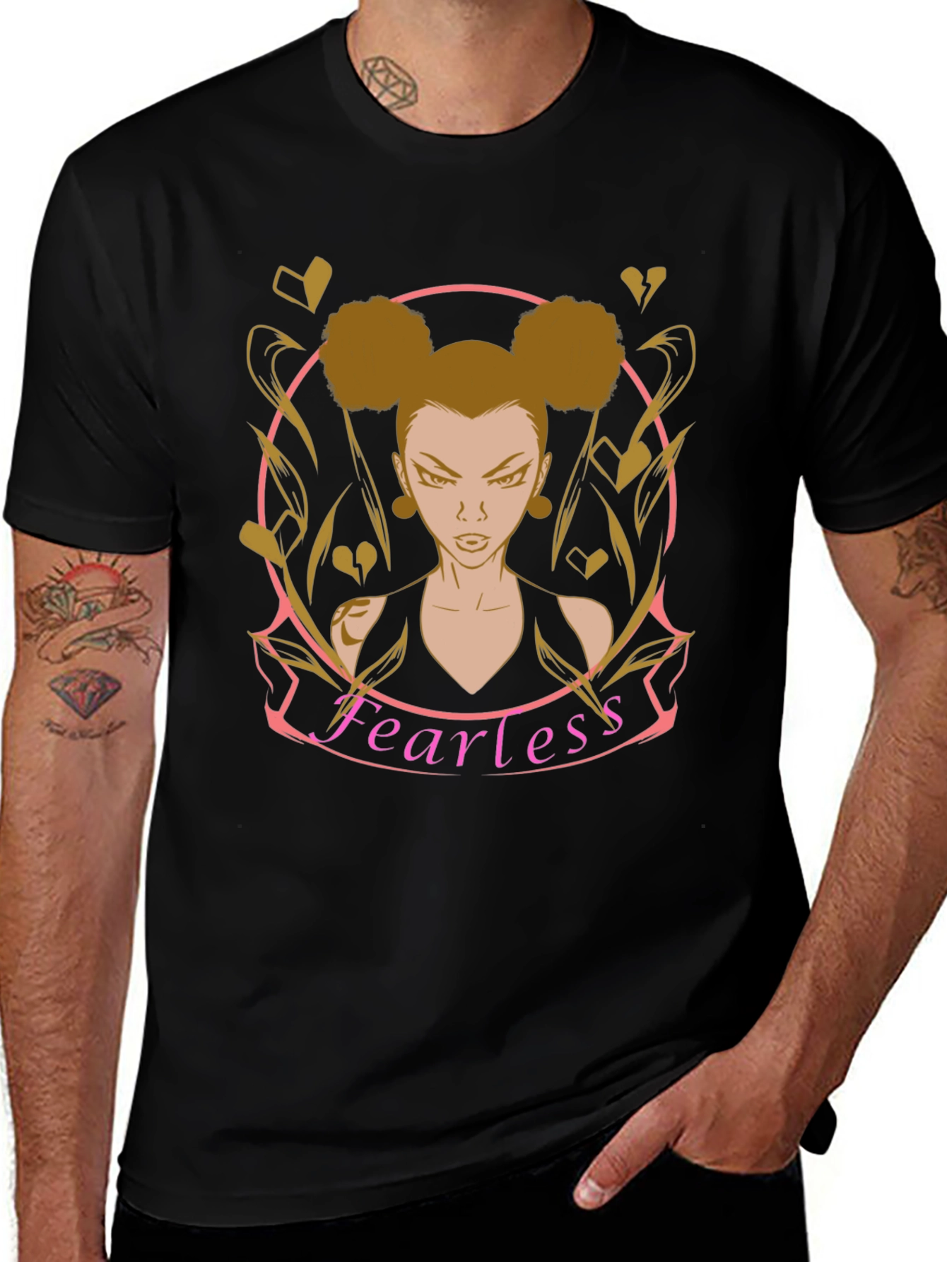 Fearless Graphic T-Shirt - Edgy Cartoon Style