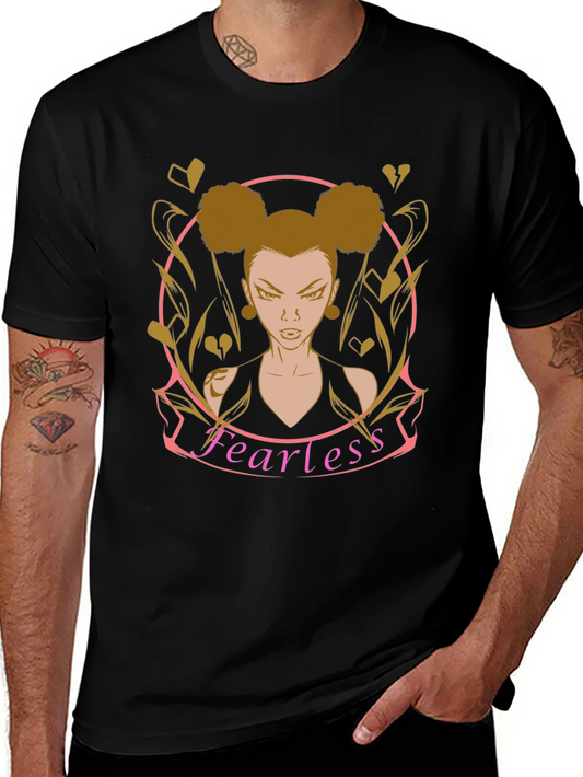 Fearless Graphic T-Shirt - Edgy Cartoon Style