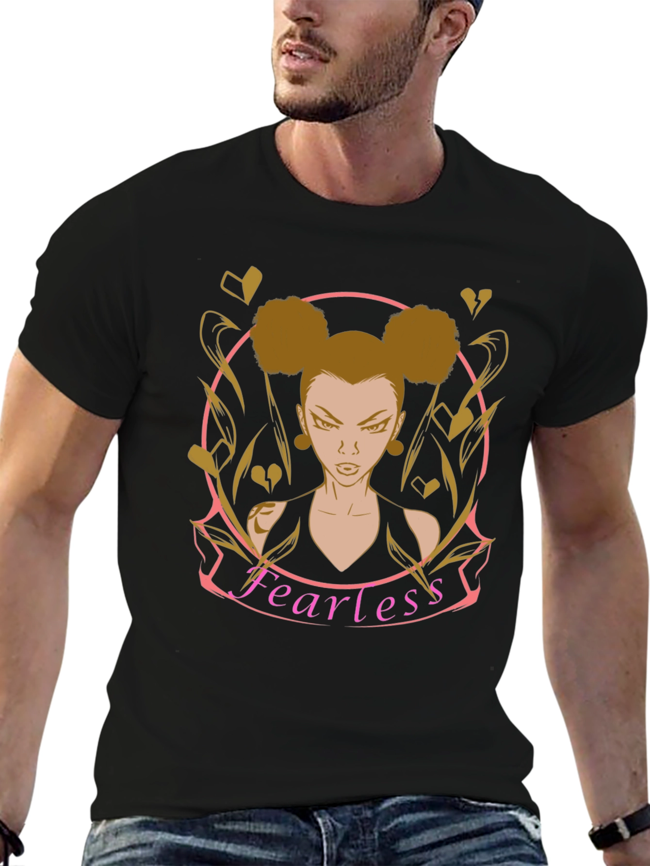 Fearless Graphic T-Shirt - Edgy Cartoon Style