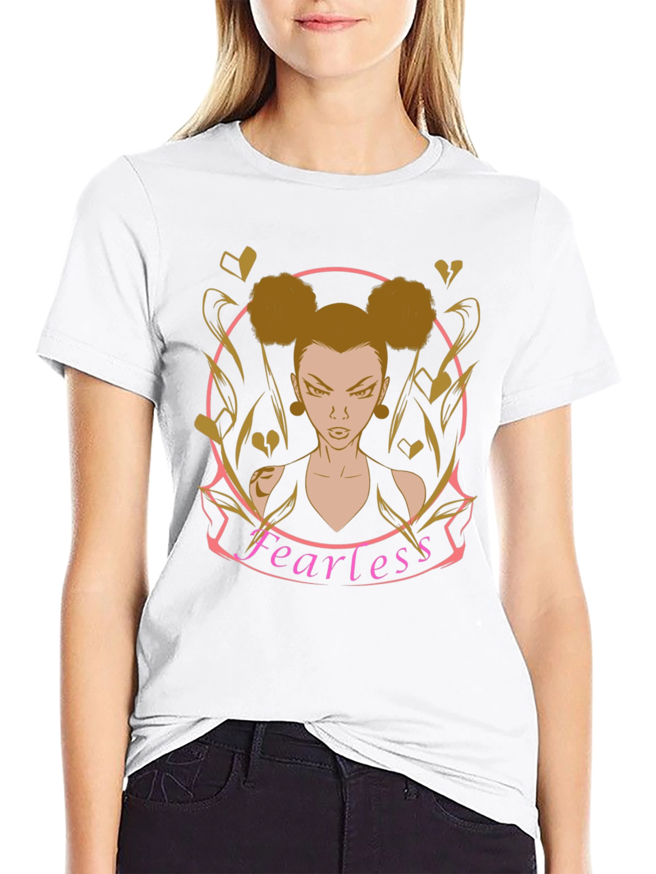 Fearless Graphic T-Shirt - Edgy Cartoon Style