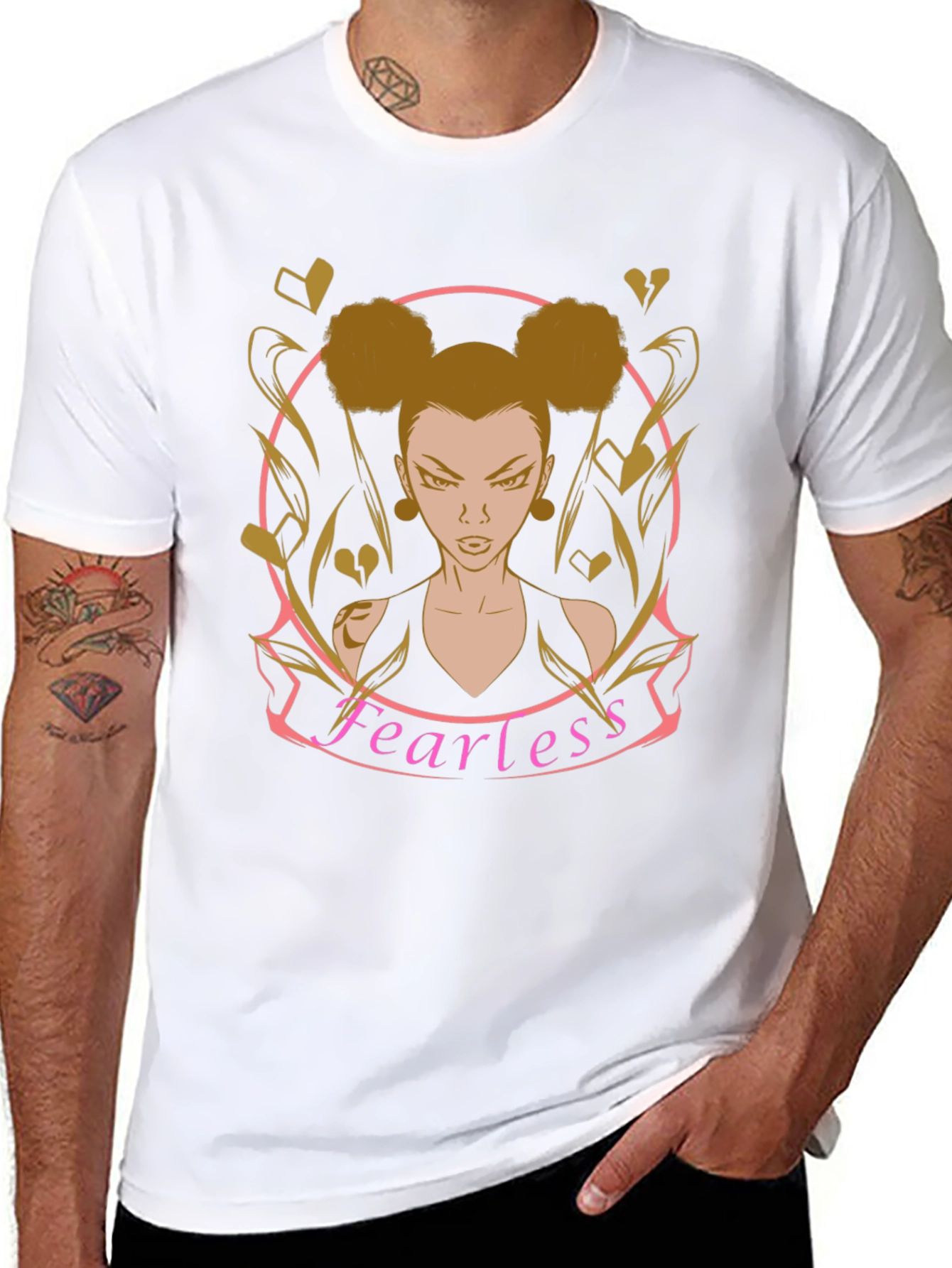 Fearless Graphic T-Shirt - Edgy Cartoon Style