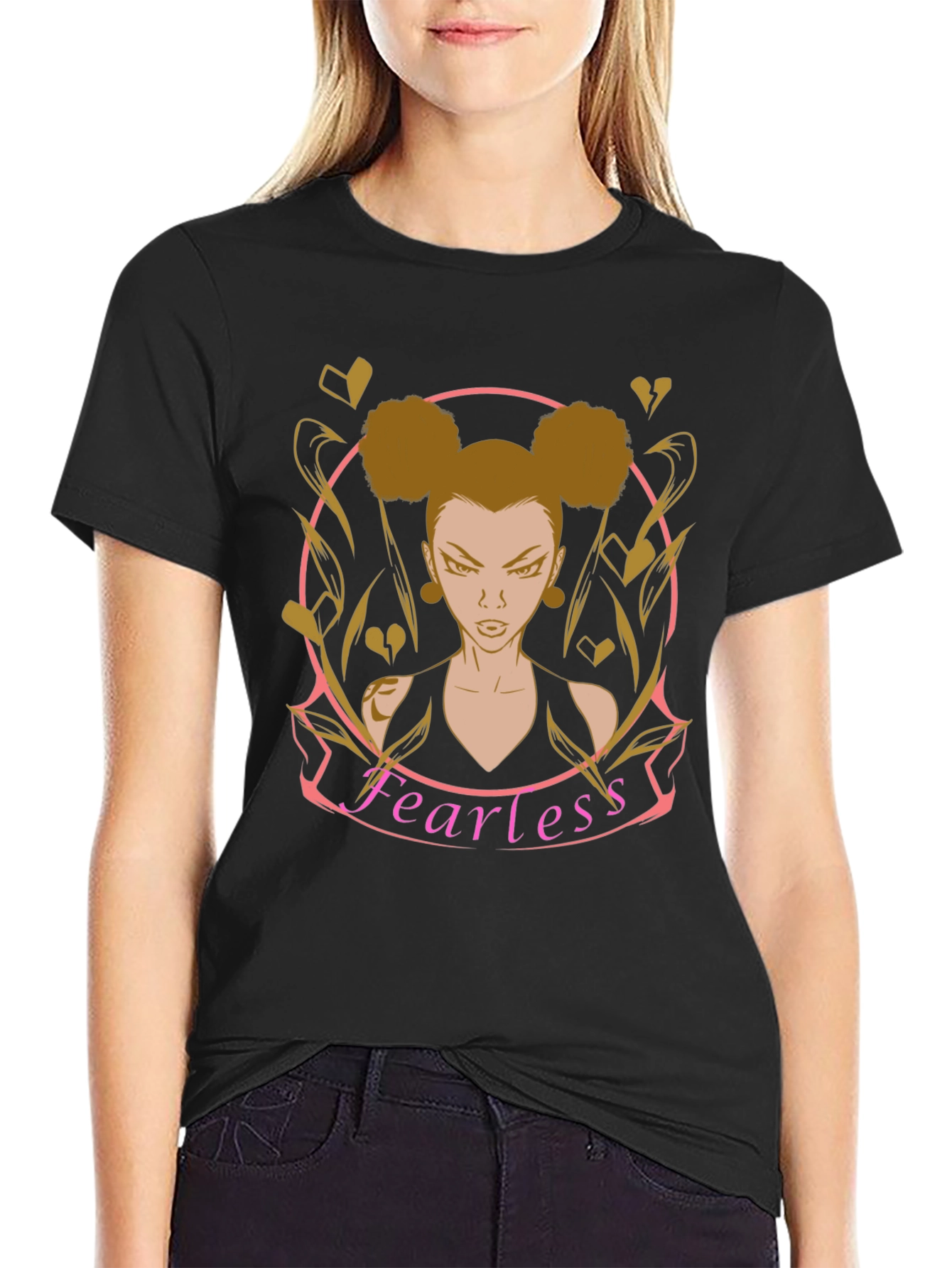 Fearless Graphic T-Shirt - Edgy Cartoon Style