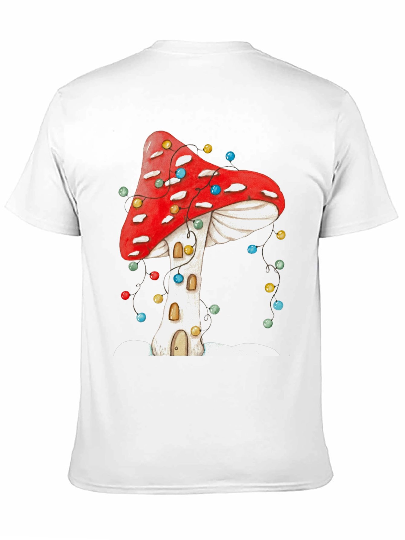 Mushroom House Christmas Light T-Shirt