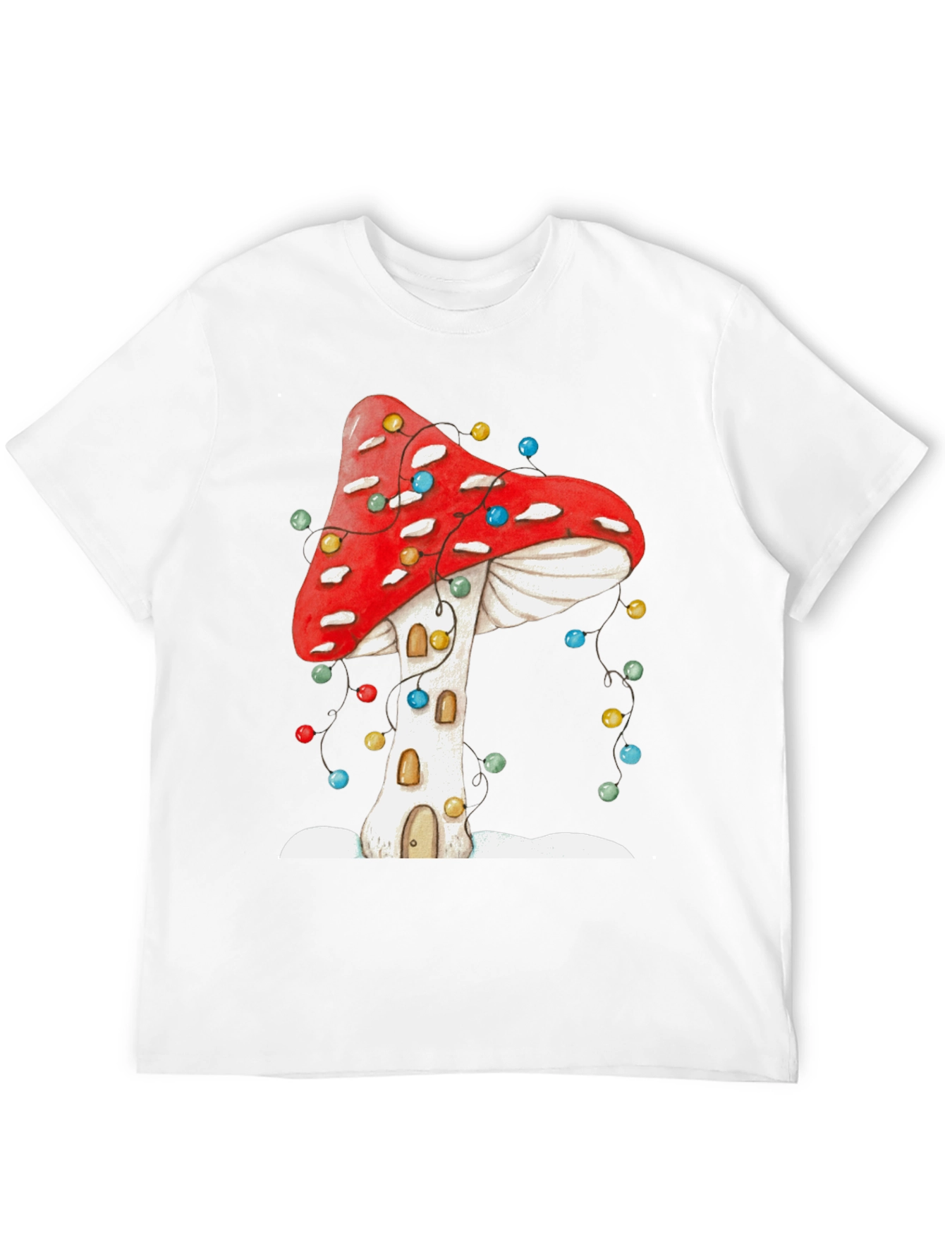 Mushroom House Christmas Light T-Shirt