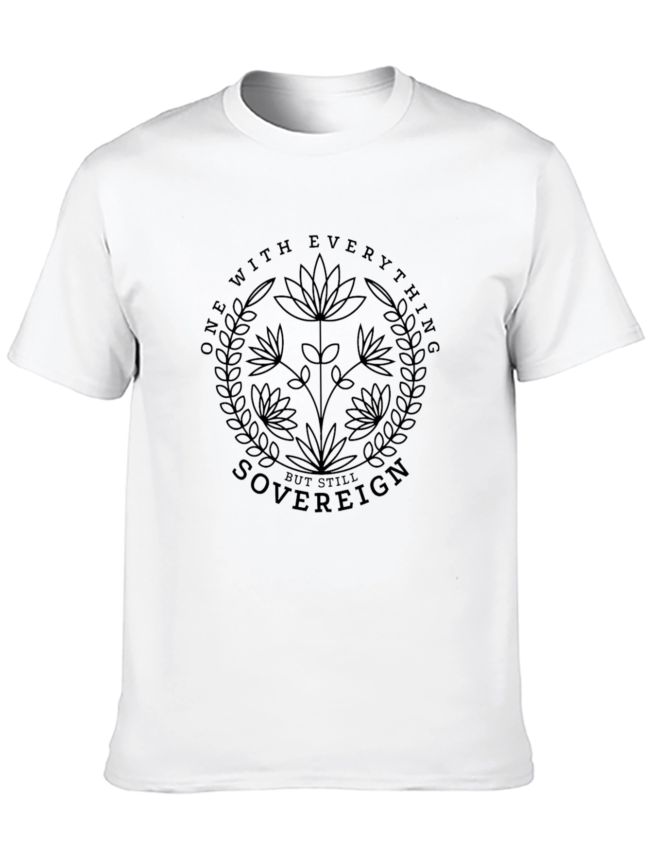 Sovereign Graphic Tee - Unique Botanical Design