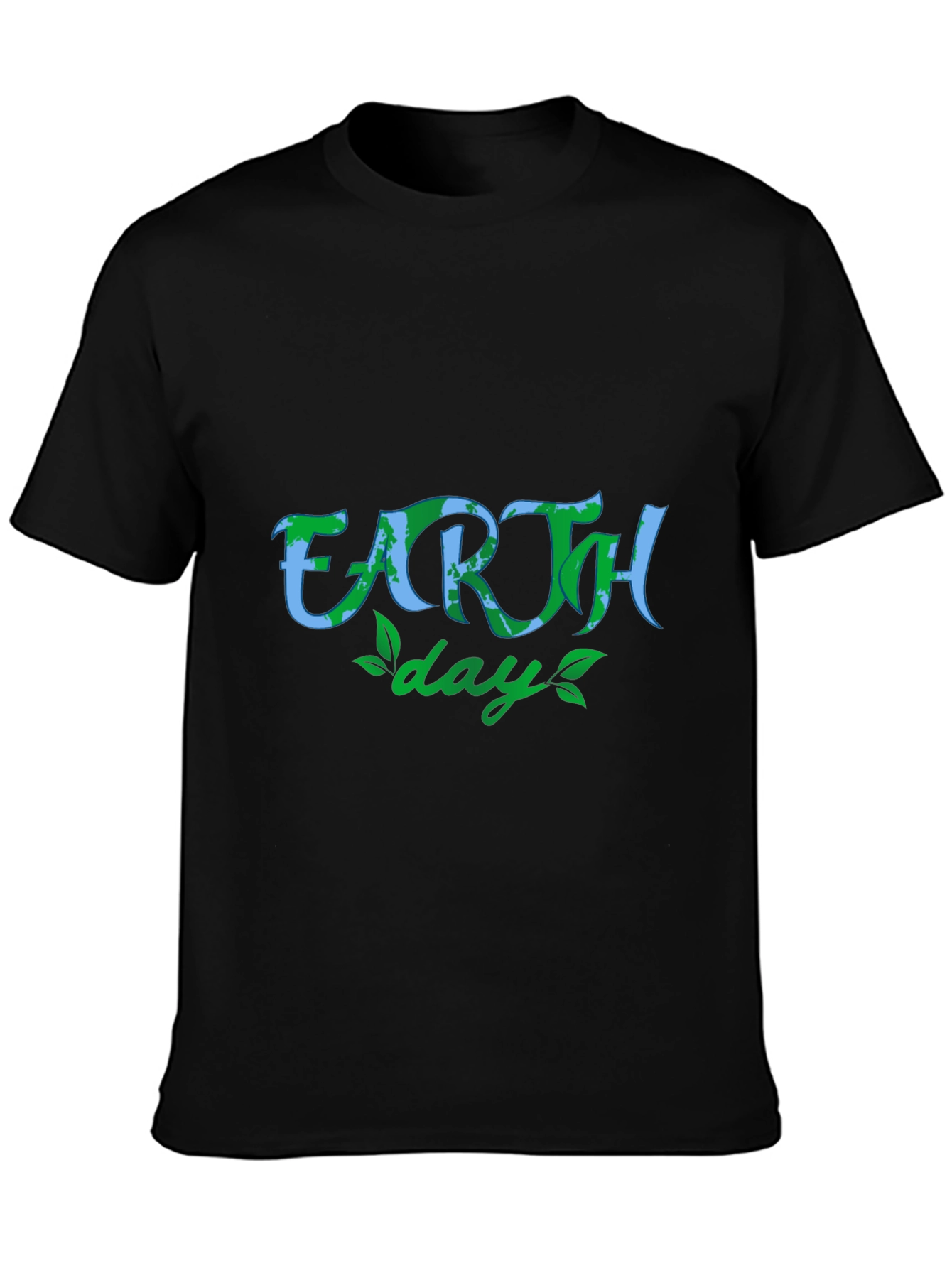 Earth Day Graphic T-Shirt - Black Short Sleeve