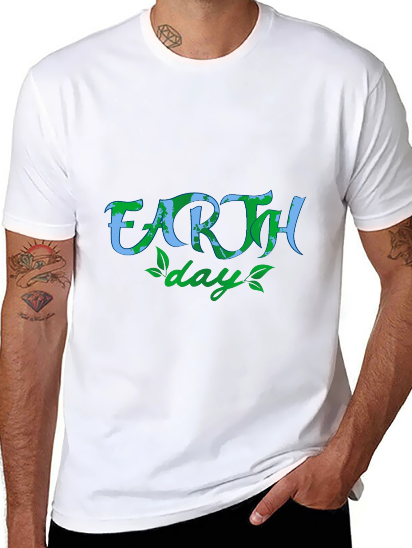 Earth Day Graphic T-Shirt - Black Short Sleeve