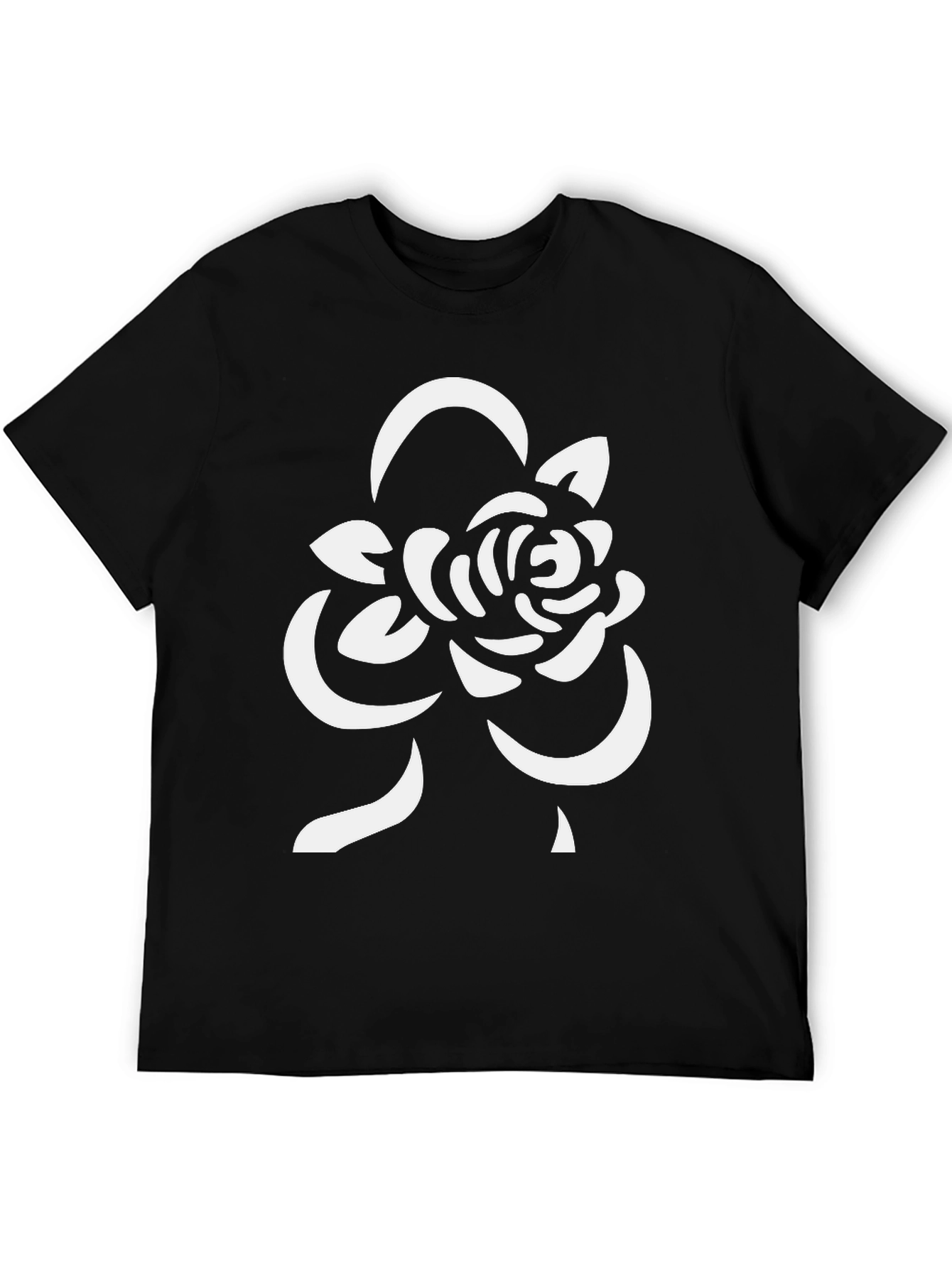 Rose Graphic Black T-Shirt