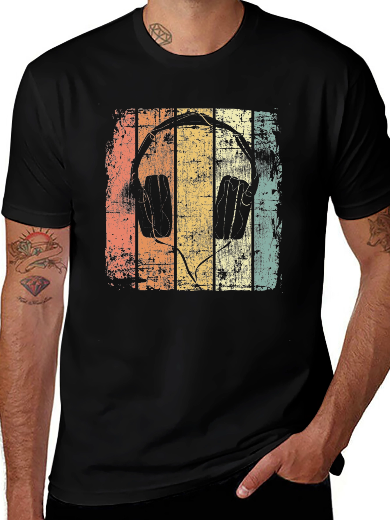 Retro Headphones Graphic Tee