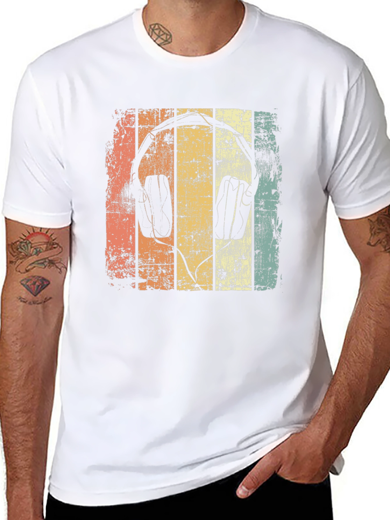 Retro Headphones Graphic Tee