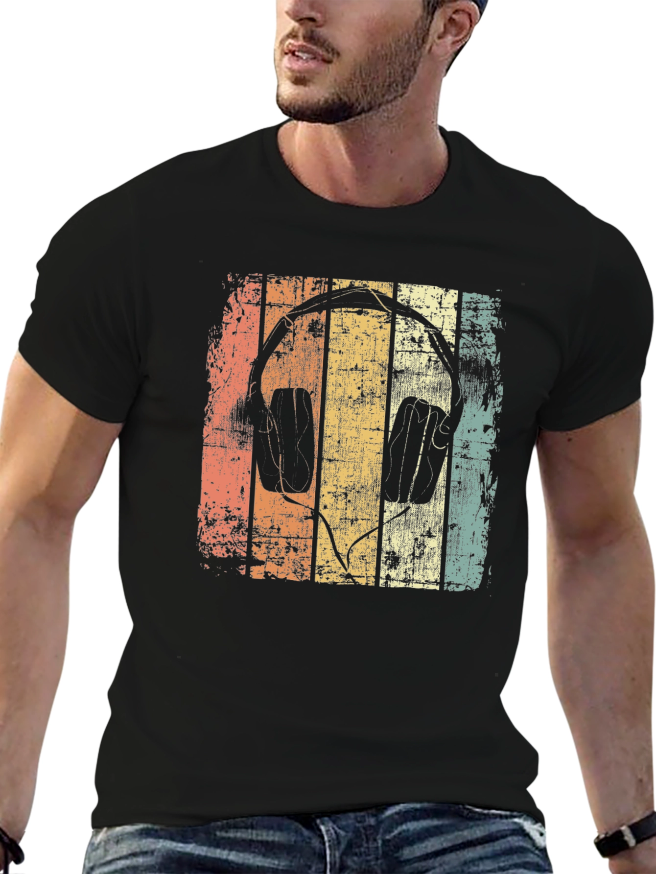 Retro Headphones Graphic Tee