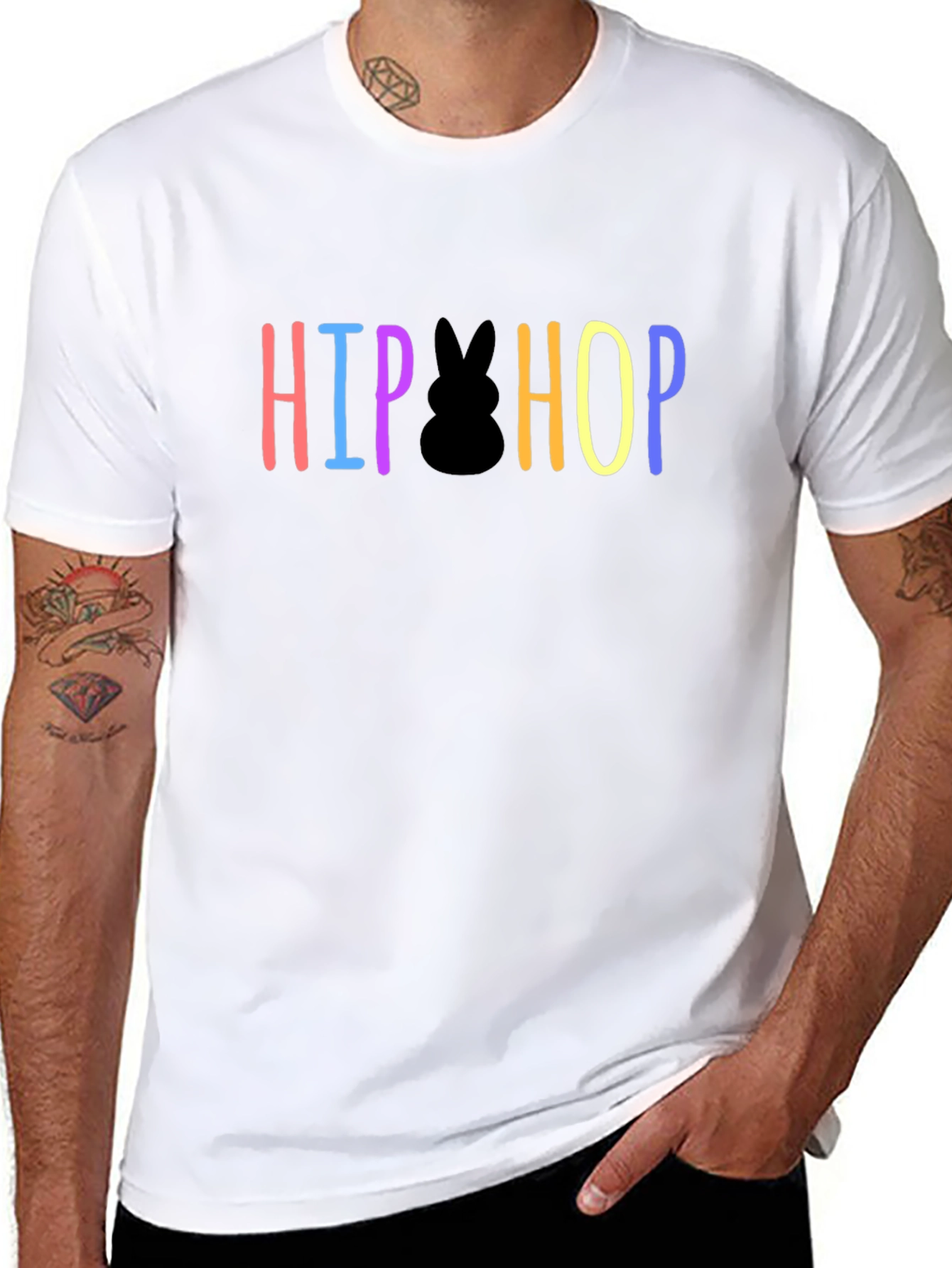 Hip Hop Bunny Graphic T-Shirt - Easter Fun