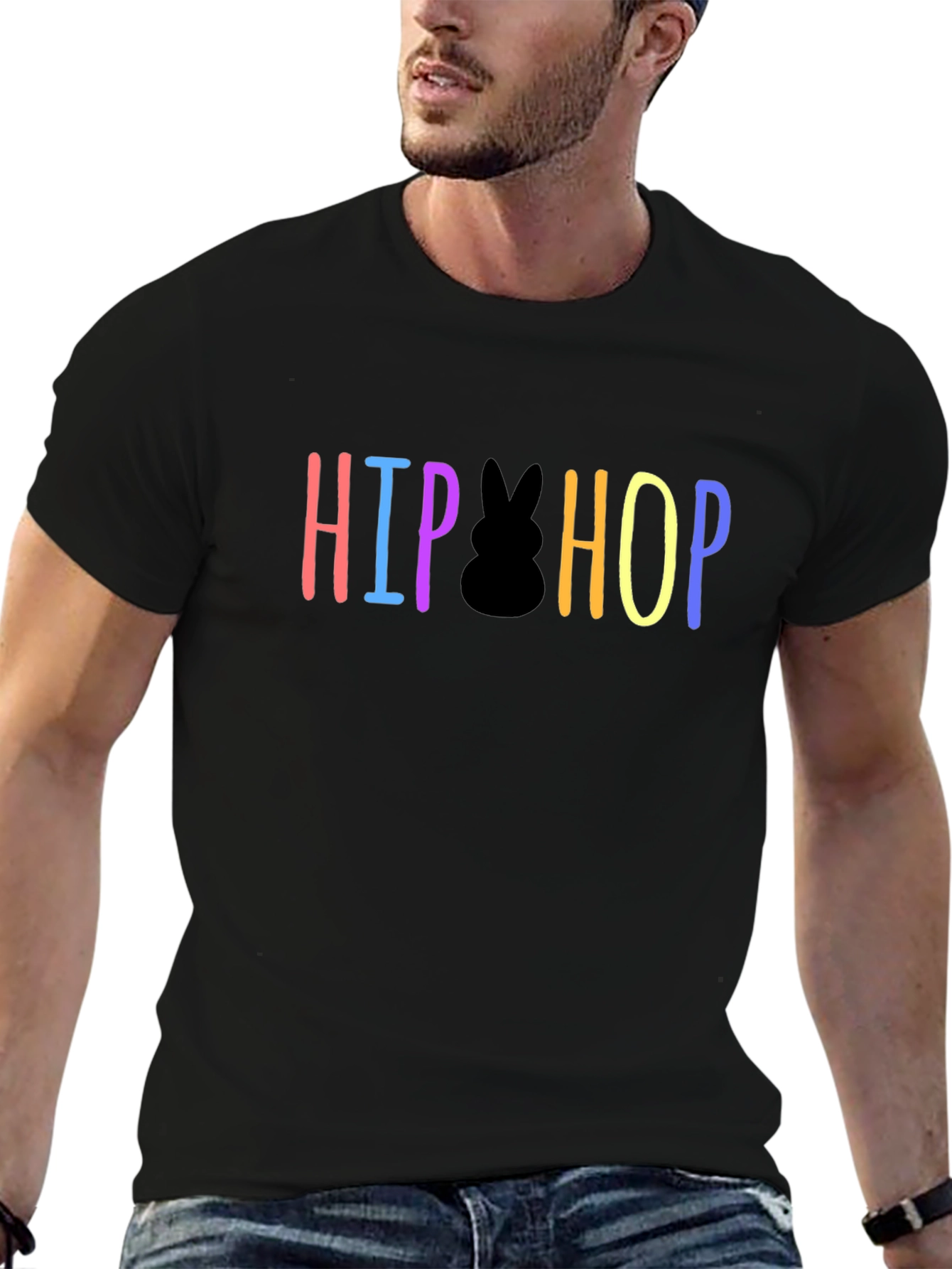 Hip Hop Bunny Graphic T-Shirt - Easter Fun