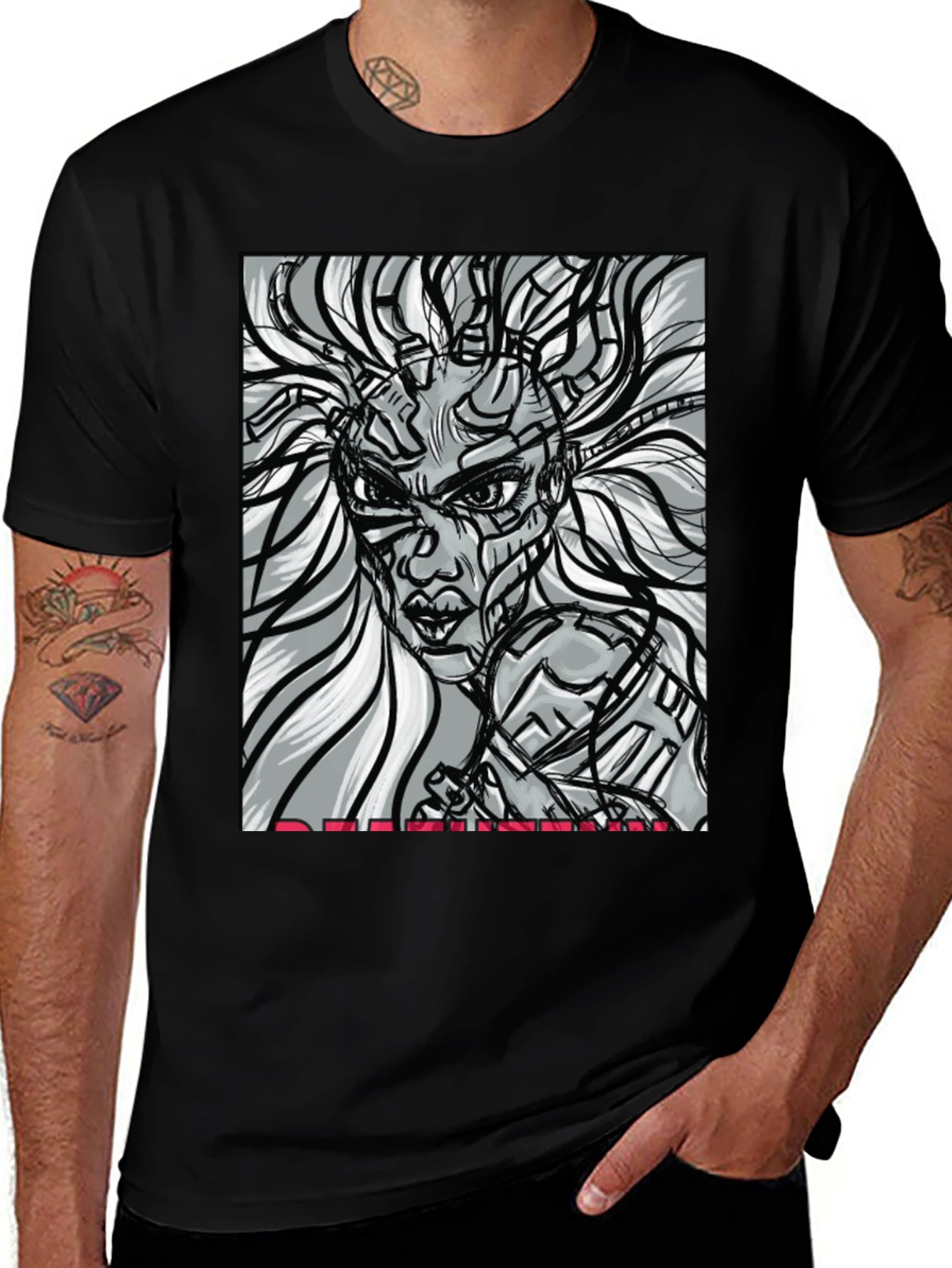 Cyberpunk Woman T-Shirt - Unique Graphic Tee