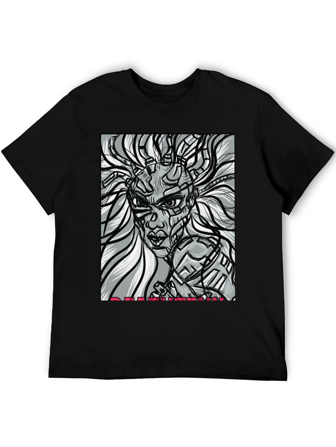 Cyberpunk Woman T-Shirt - Unique Graphic Tee