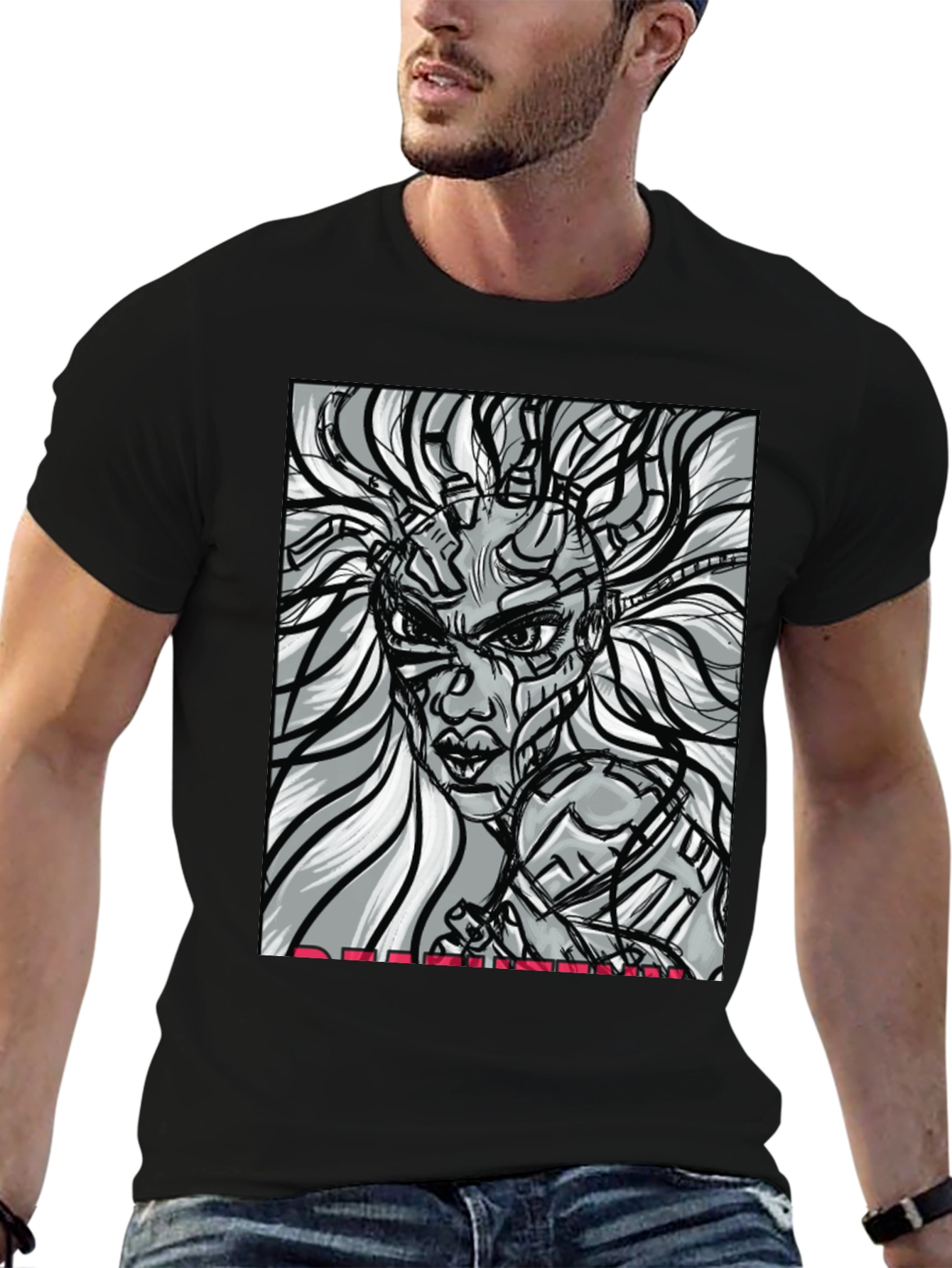 Cyberpunk Woman T-Shirt - Unique Graphic Tee