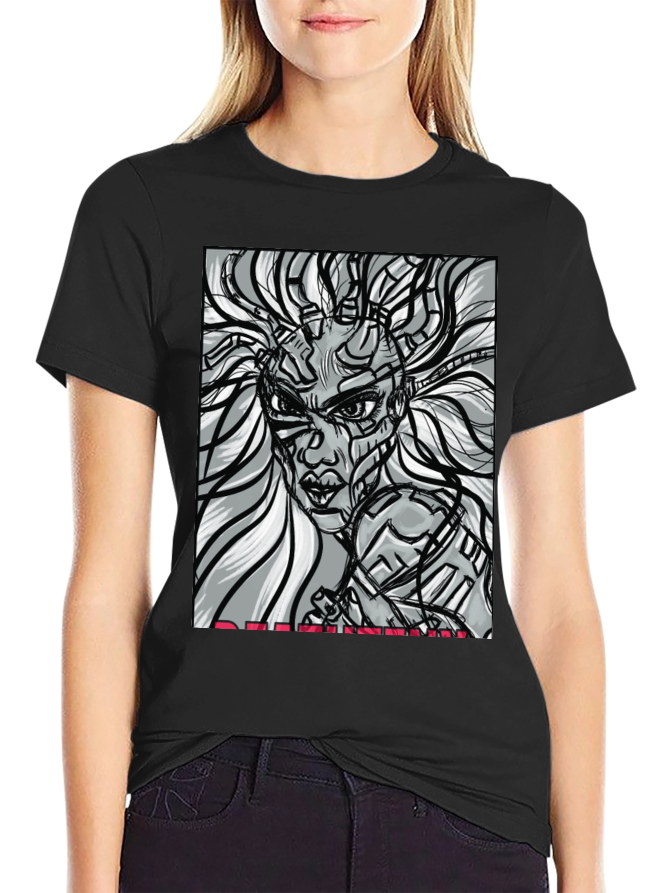 Cyberpunk Woman T-Shirt - Unique Graphic Tee